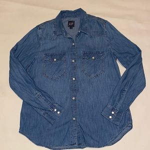 Beautiful denim dress shirt for women